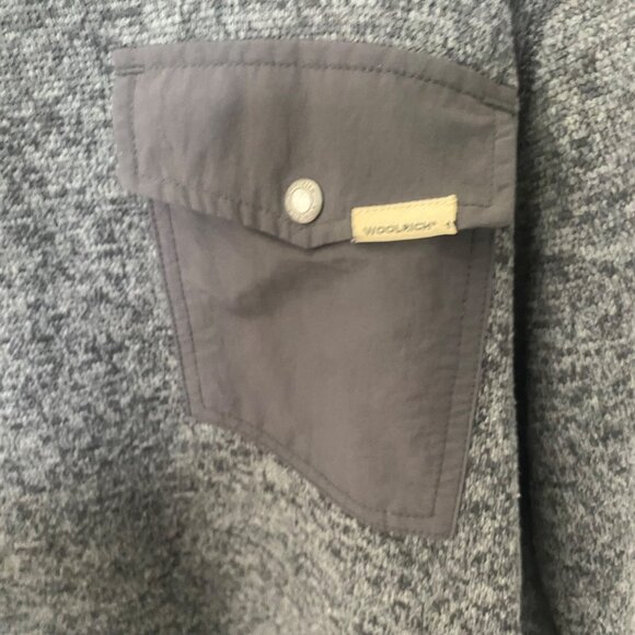 Woolrich Fleece Sweater Mens XXL‎ Grey Mock Neck Pullover Hiking Outdoor - Picture 5 of 10